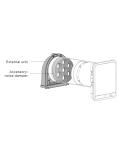 Geluiddemper voor Oerre ICON 200 ventilatietoestel met warmteterugwinning